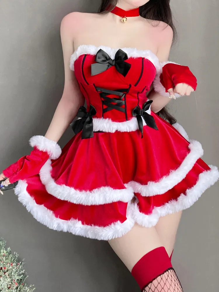 Festive Bow Corset Dress