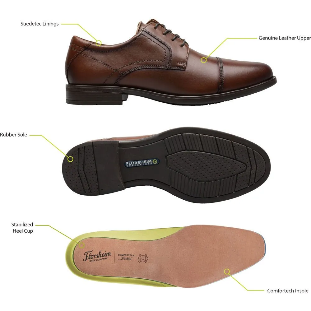 Florsheim Midtown Moc Toe Slip-On Cognac Men's Dress Shoes