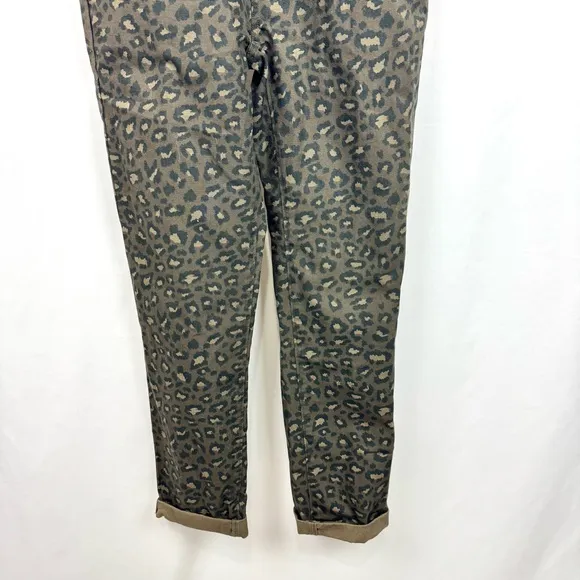 Fox Racing NWT Women's XS Flat Track Overalls Canvas Cotton Brown Cheetah Print
