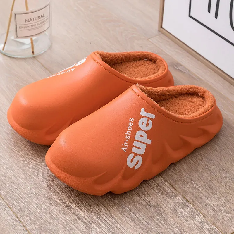 Fuzzy Soft Sole Waterproof Slides Non-Slips