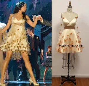 Gabriella Montez Dress Played by Vanessa Short Ivory Dress High School Musical Floral Dress