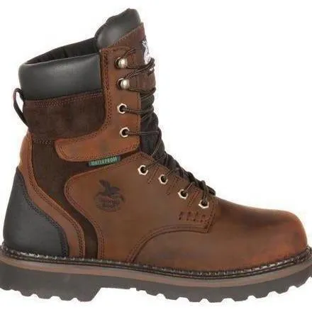 Georgia Men's Brookville 8" Steel Toe Waterproof Work Boot - Brown - G9334