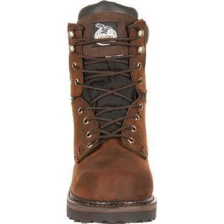 Georgia Men's Brookville 8" Steel Toe Waterproof Work Boot - Brown - G9334