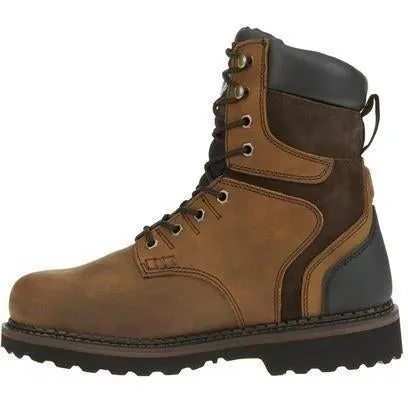 Georgia Men's Brookville 8" Steel Toe Waterproof Work Boot - Brown - G9334
