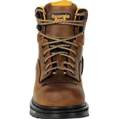 Georgia Men's LTX 6" Comp Toe Waterproof Carbo-Tec Work Boot- Brown - GB00391