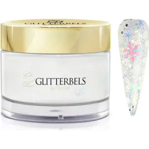 Glitterbels Glittered Acrylic Powder - Snowball Fight / 0.98 oz.