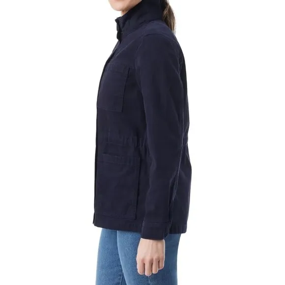 Gloria Vanderbilt Dark Blue Cotton Canvas Anorak Utility Jacket Size XXL