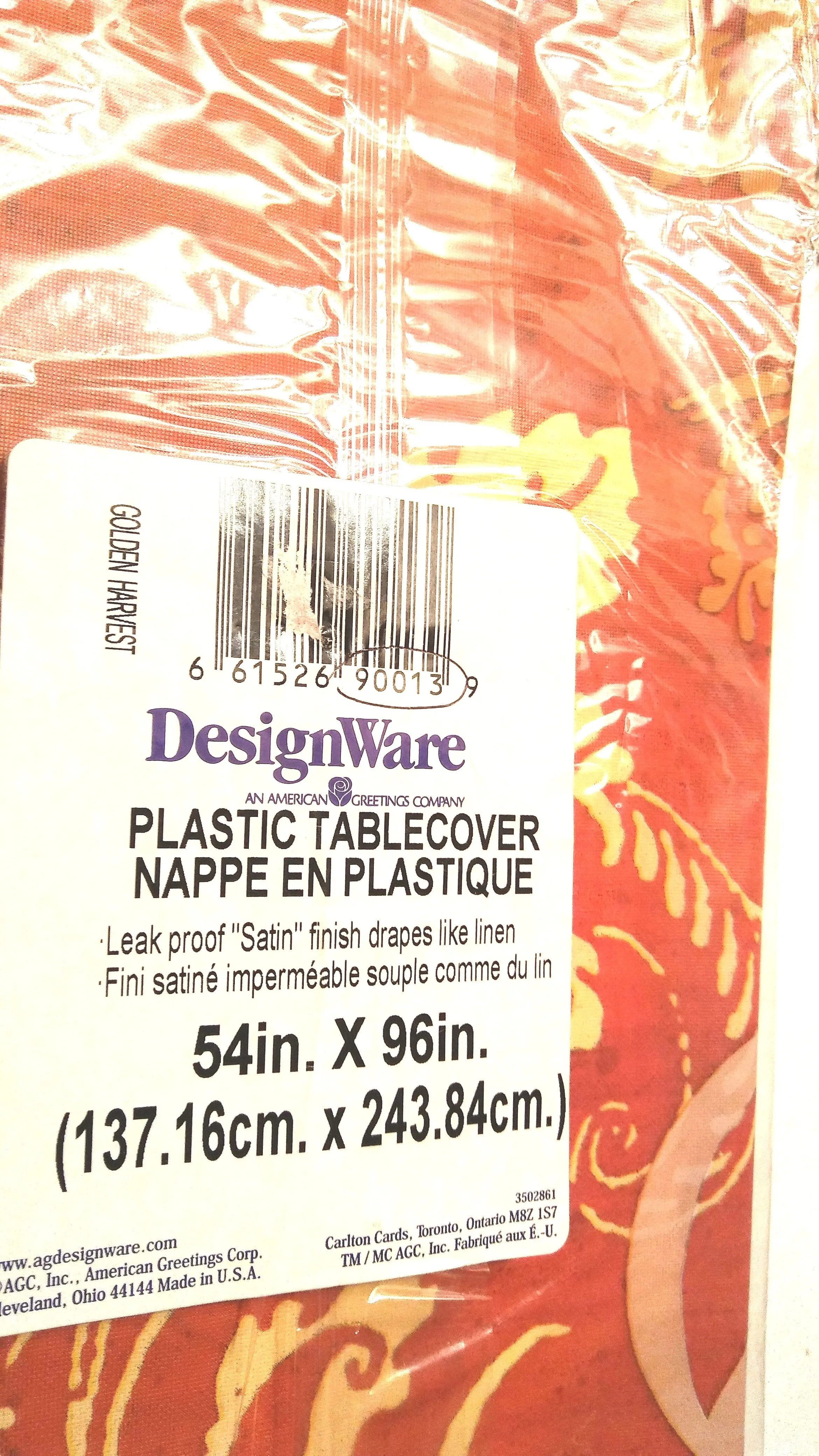 GOLDEN HARVEST PLASTIC TABLECLOTH