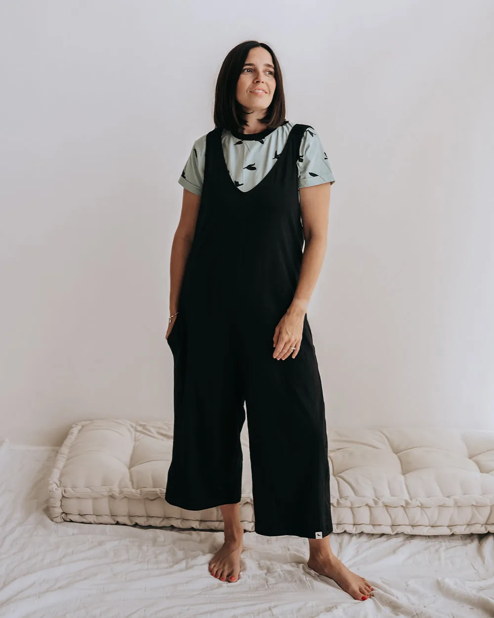 Grace Black Dungarees