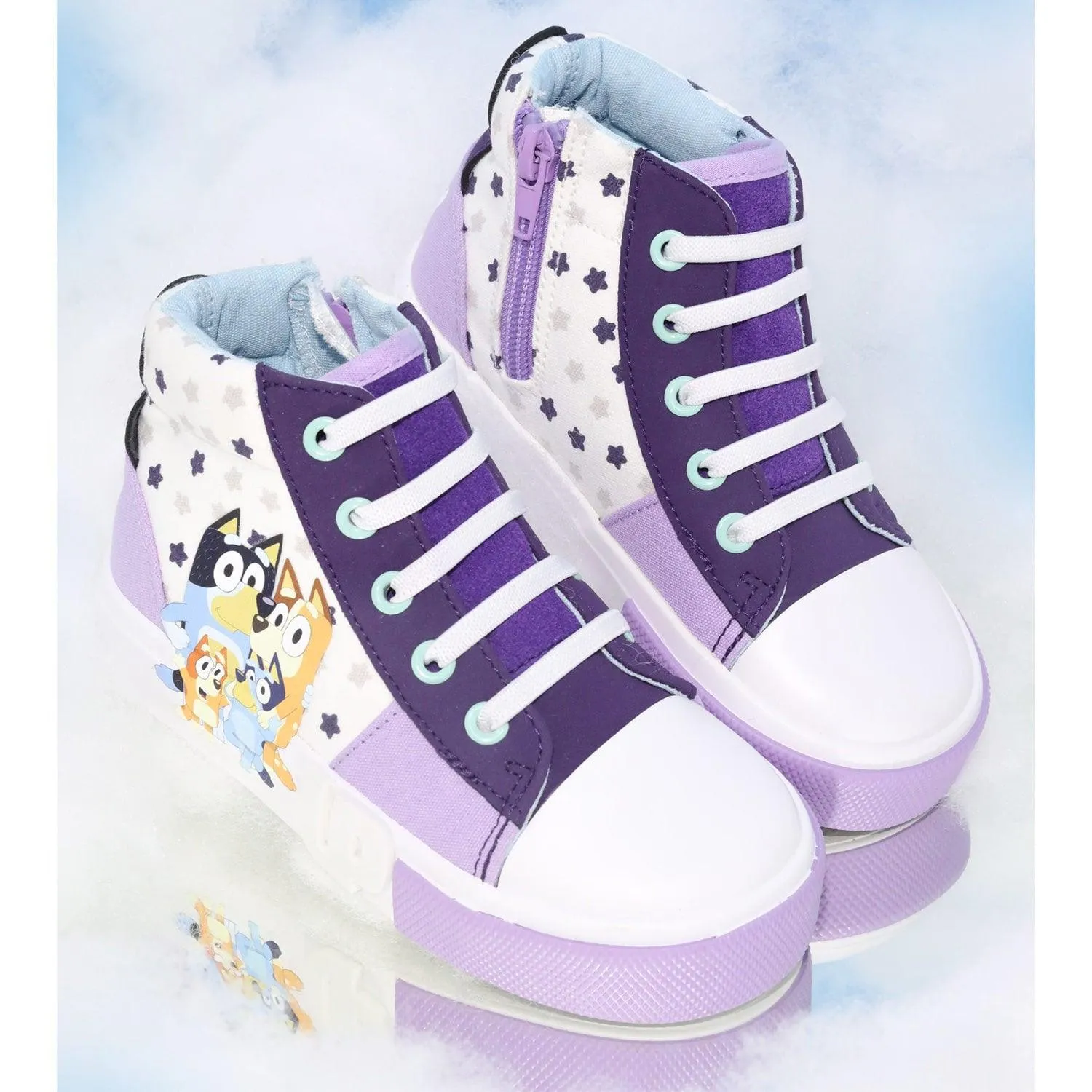 Ground Up Bluey Toddler Girls High Top Canvas Shoes - (Sizes 5T to 10T)