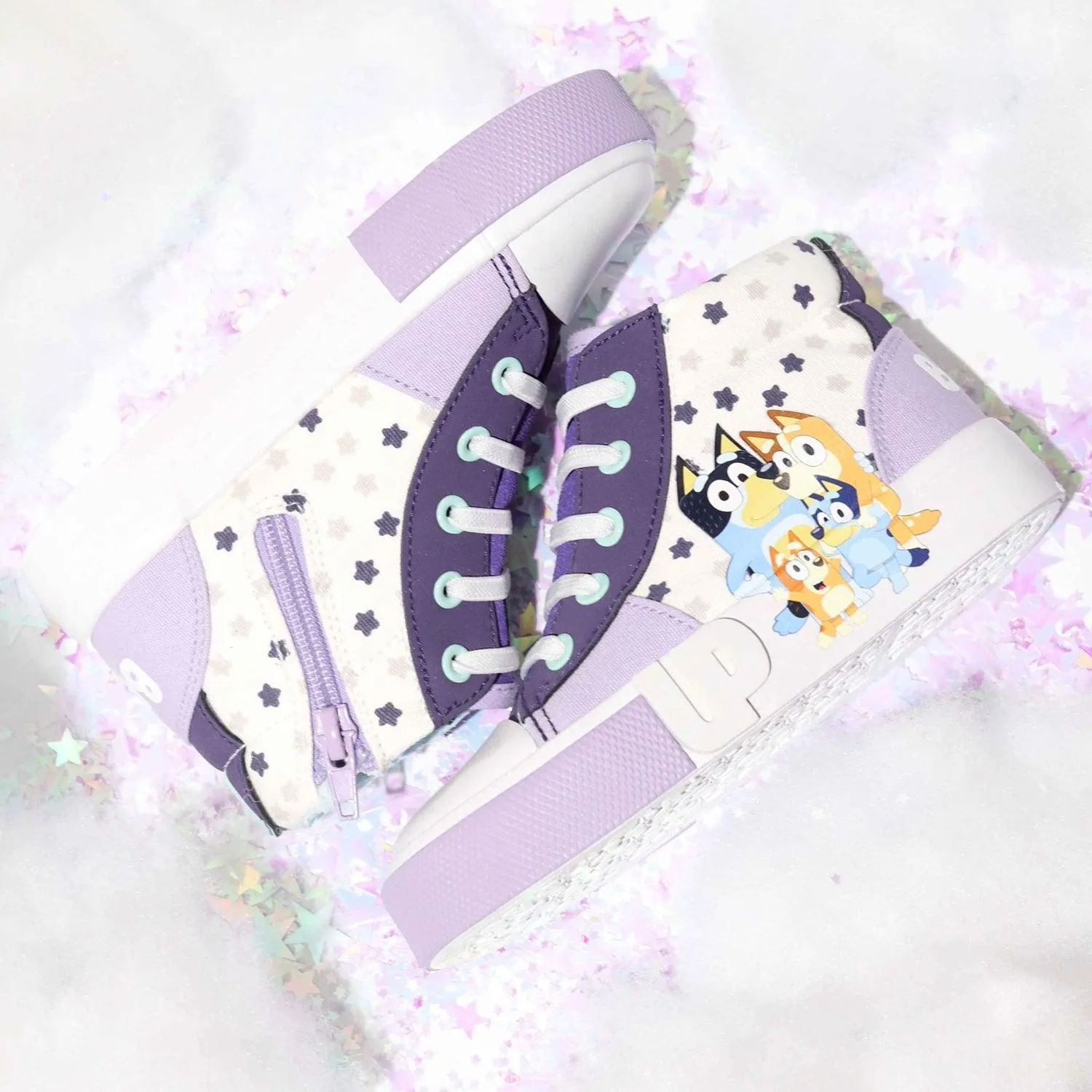 Ground Up Bluey Toddler Girls High Top Canvas Shoes - (Sizes 5T to 10T)