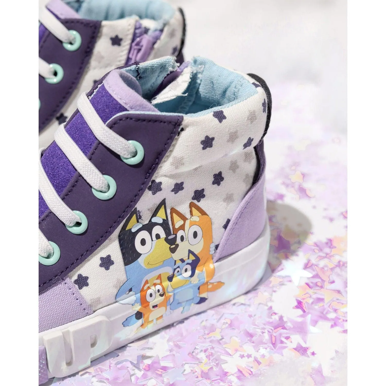 Ground Up Bluey Toddler Girls High Top Canvas Shoes - (Sizes 5T to 10T)