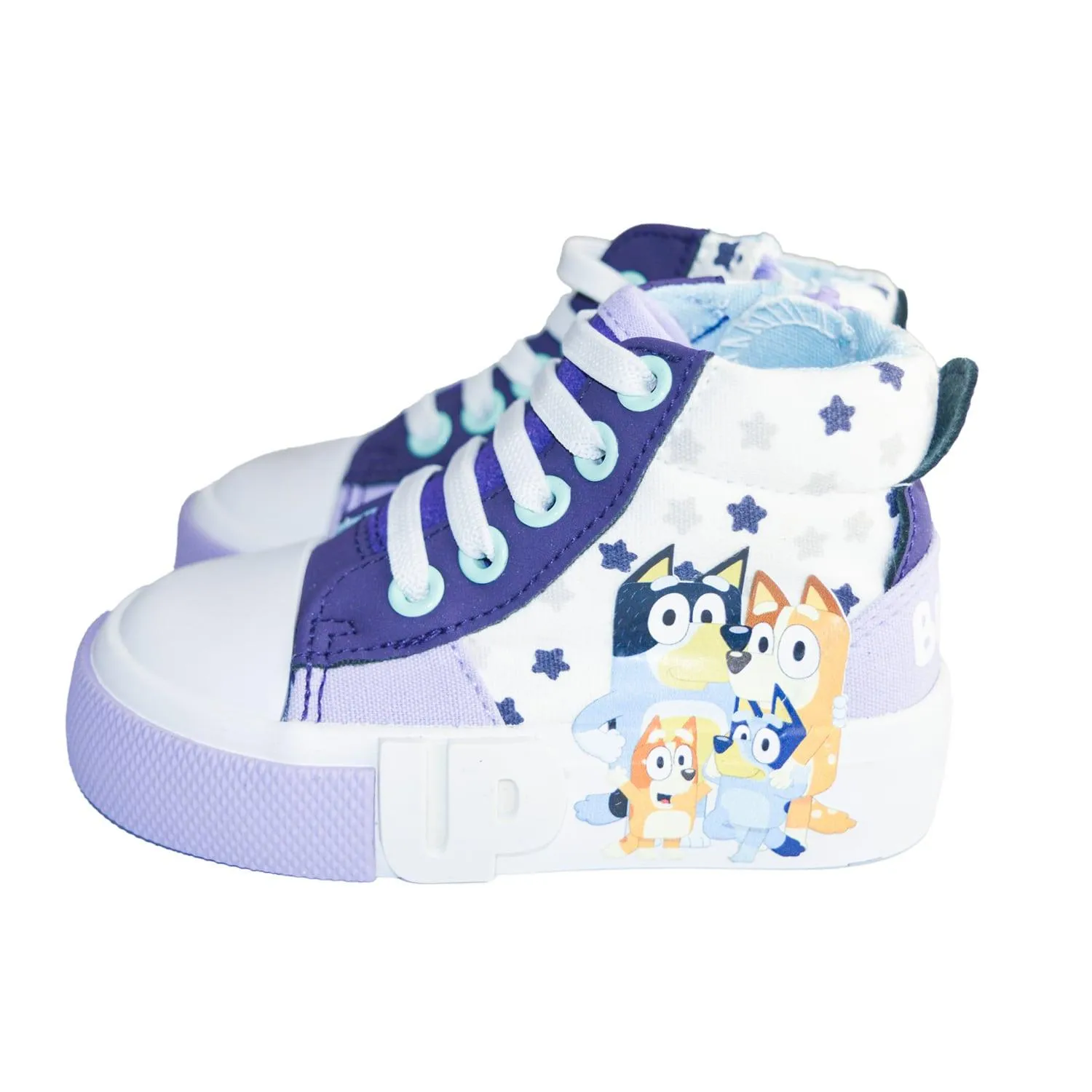 Ground Up Bluey Toddler Girls High Top Canvas Shoes - (Sizes 5T to 10T)