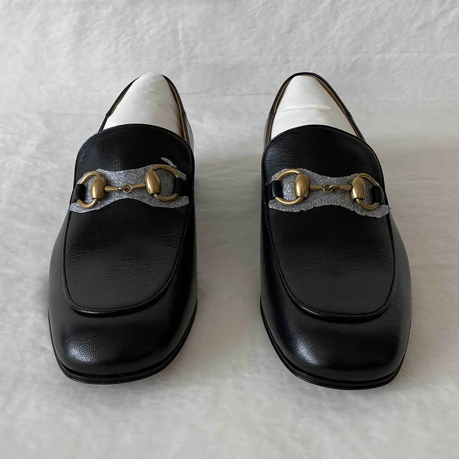 Gucci Brixton GG Leather Loafers