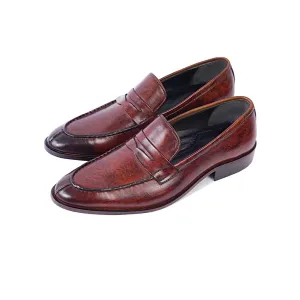 Handmade Brown Leather Moccasin Loafers for Men