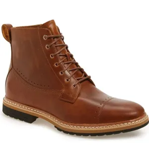Handmade Lace Up Brown Ankle Leather Boots for Men