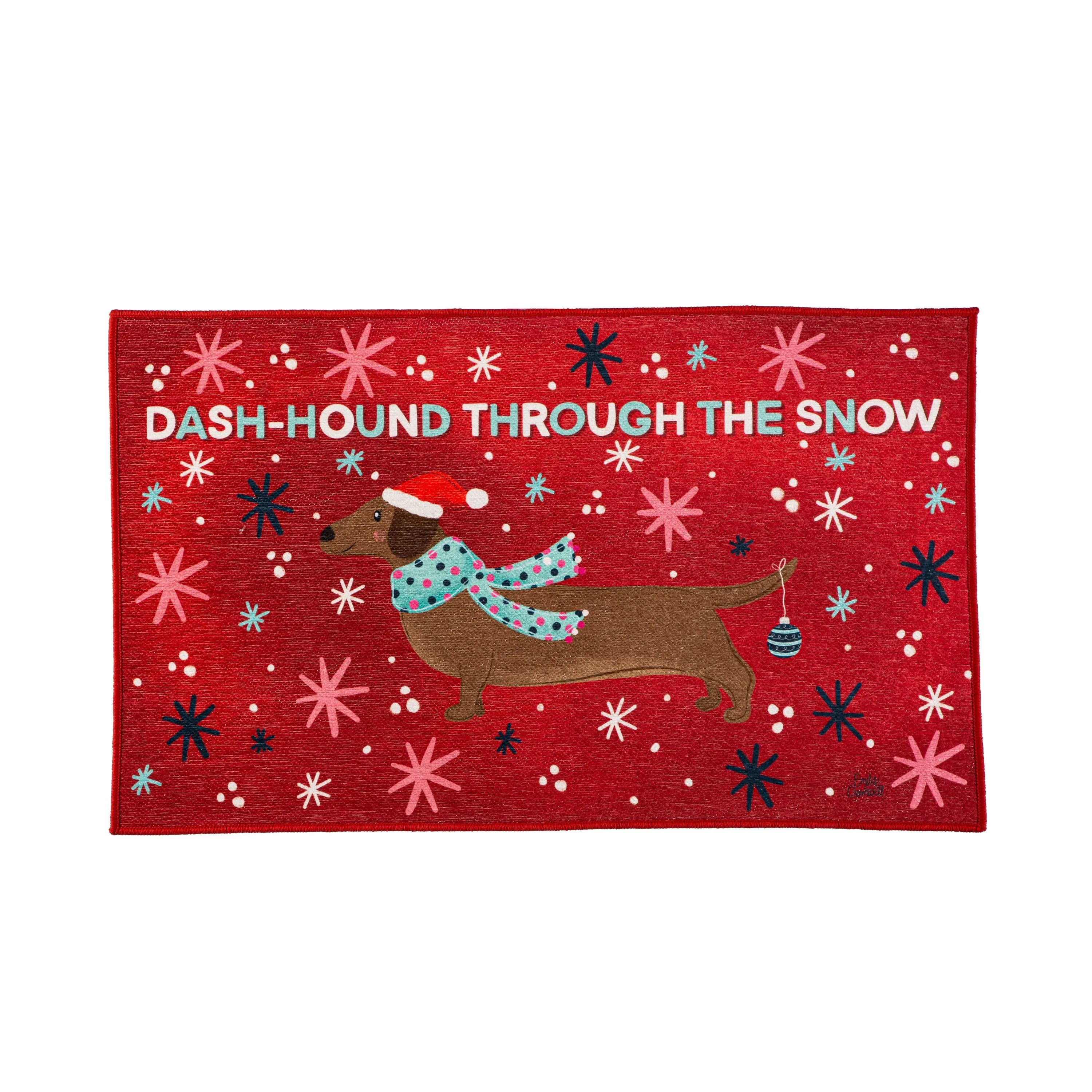 Happy Howlidays Washable Indoor/Outdoor Mat,2wm020