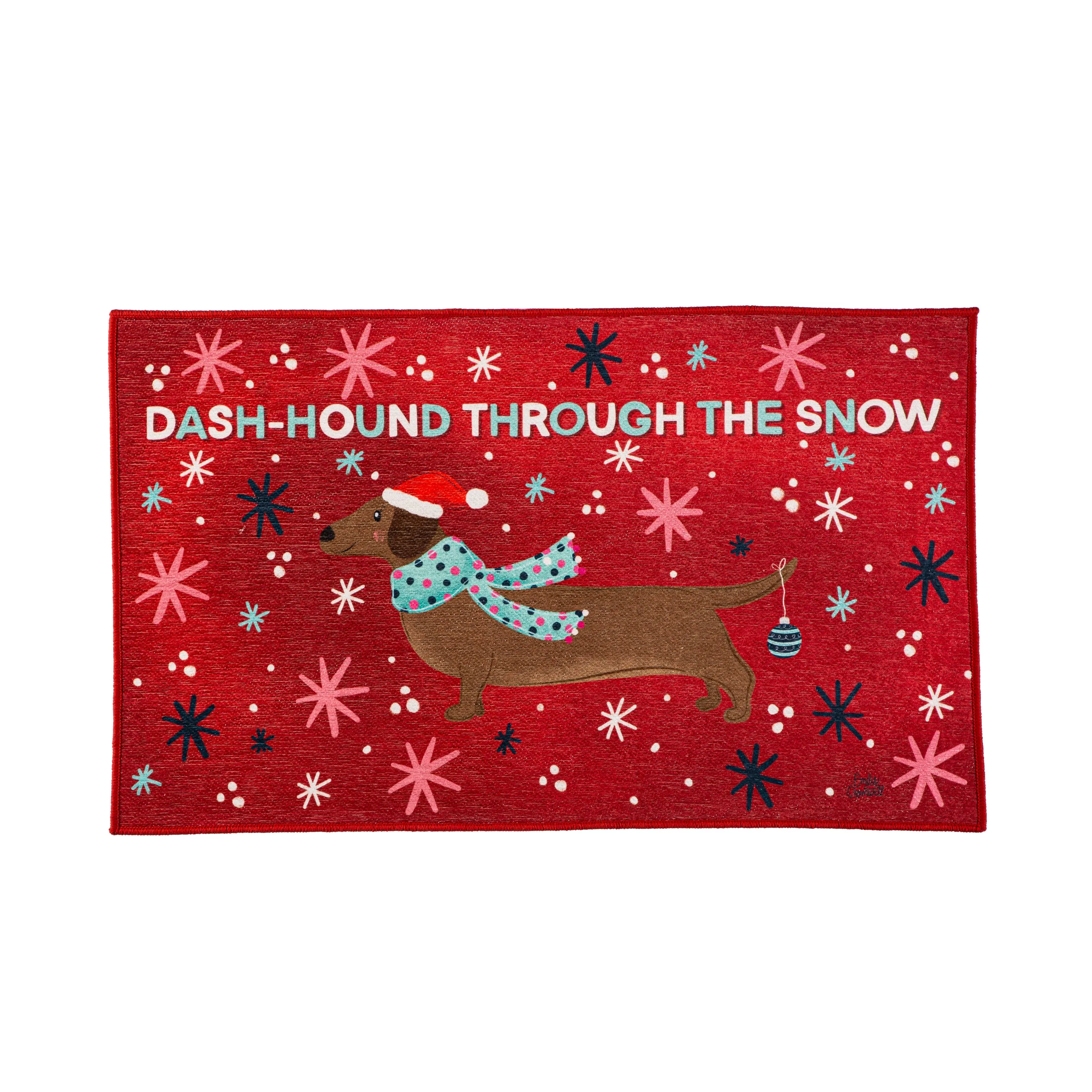 Happy Howlidays Washable Indoor/Outdoor Mat,2wm020