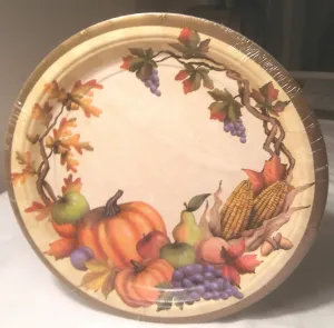 HARVEST 9" PAPER PLATES