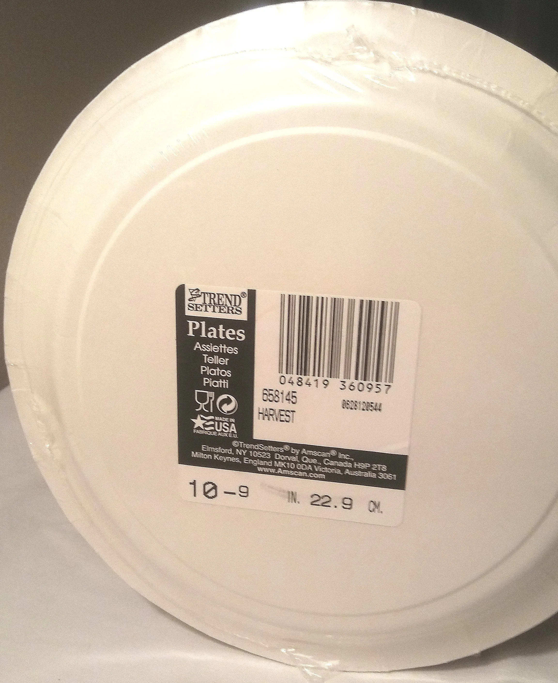 HARVEST 9" PAPER PLATES