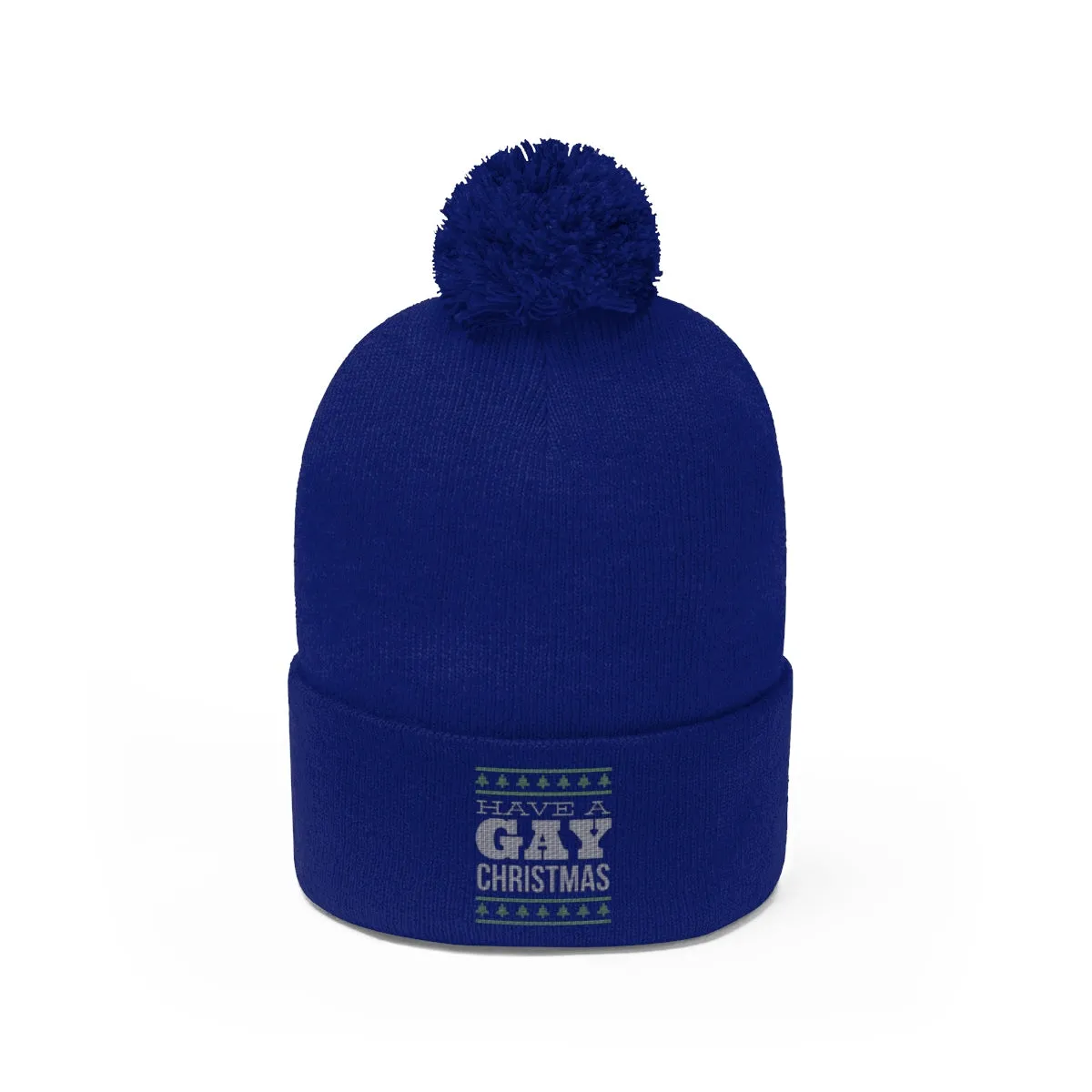 HAVE A GAY <br>CHRISTMAS <br>pom pom beanie
