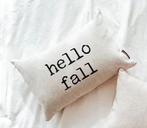 Hello Fall Type Pillow