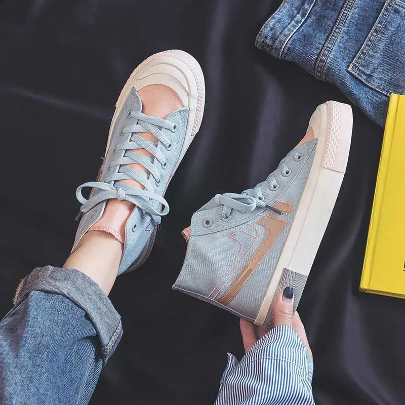 High-Top Canvas Casual Street Shooting Women's Shoes
