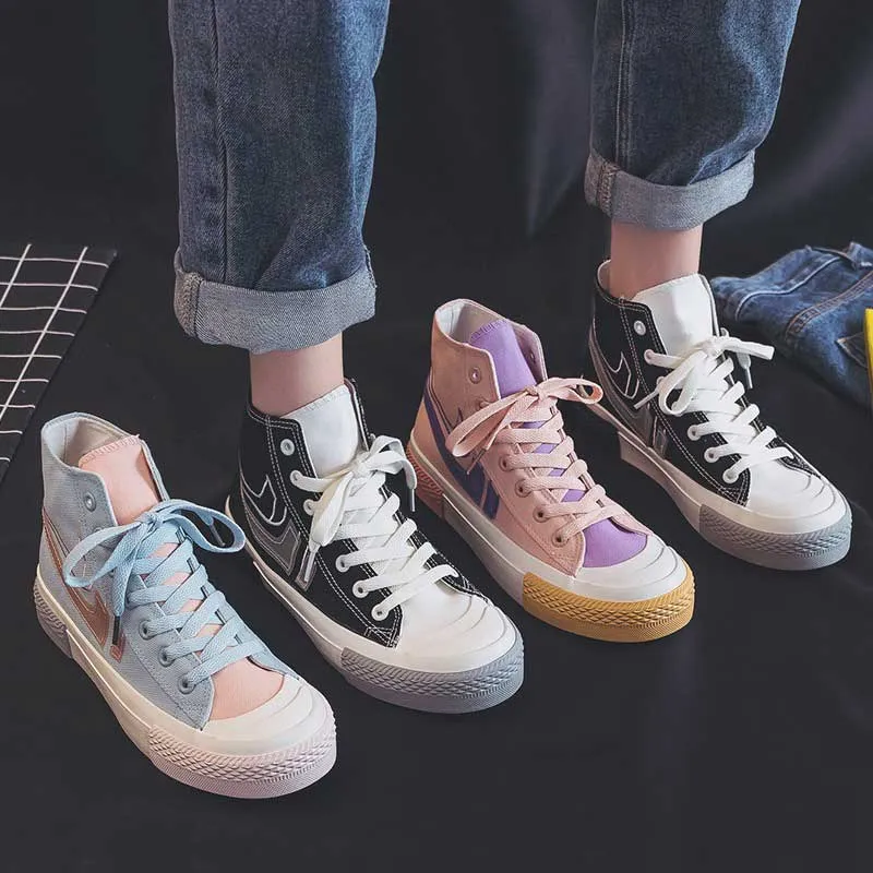 High-Top Canvas Casual Street Shooting Women's Shoes