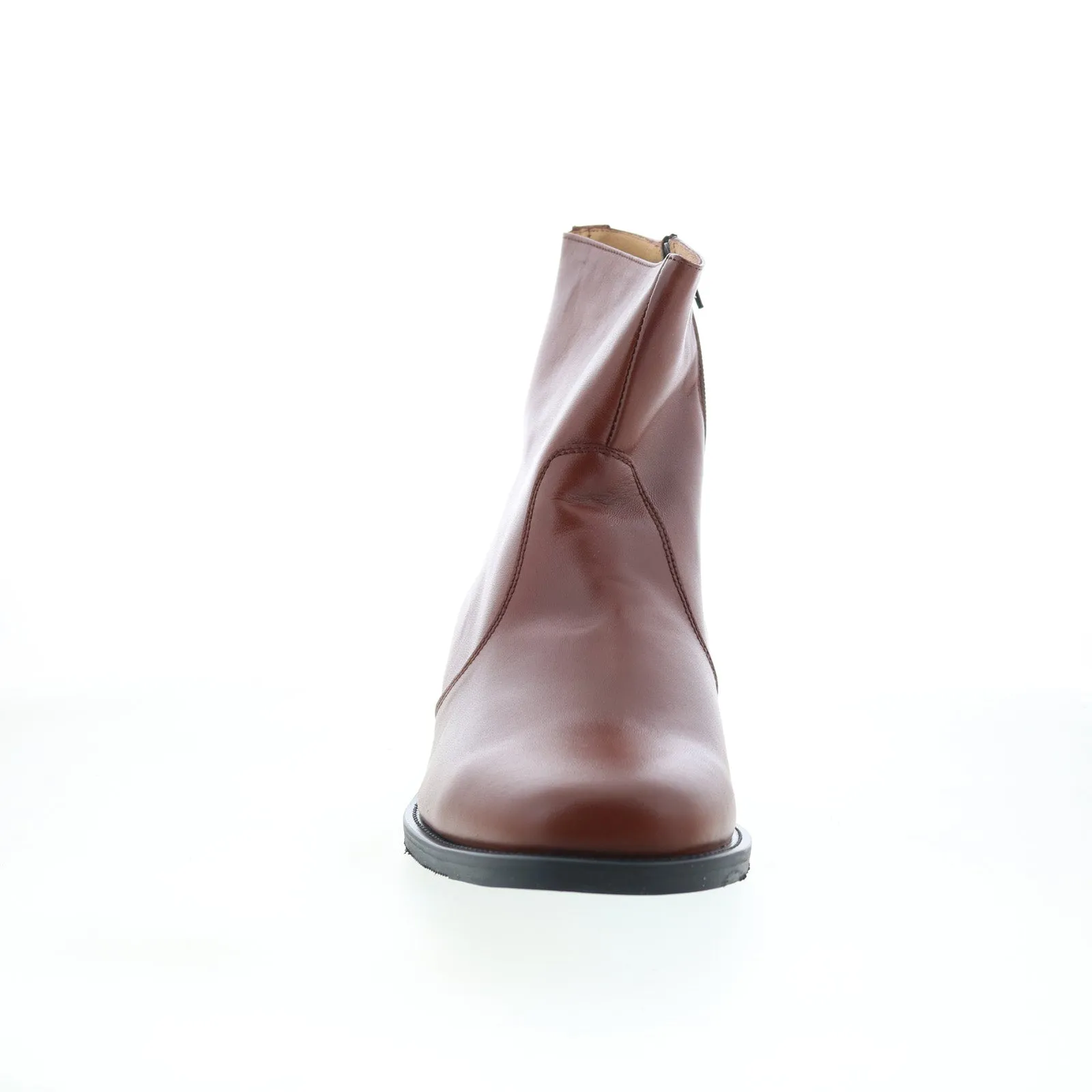 Hitchcock 3372 Mens Brown Extra Wide 3E Leather Zipper Casual Dress Boots