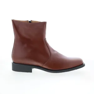Hitchcock 3372 Mens Brown Extra Wide 3E Leather Zipper Casual Dress Boots