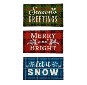 Holiday Salutation Coir Mat,2rm1407