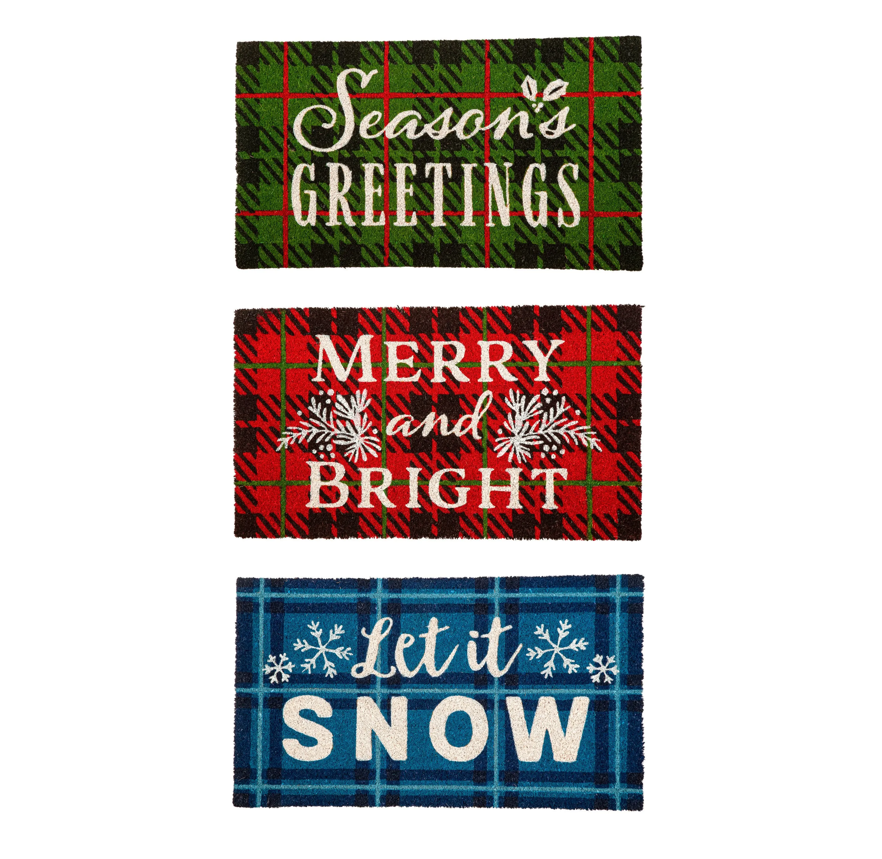 Holiday Salutation Coir Mat,2rm1407