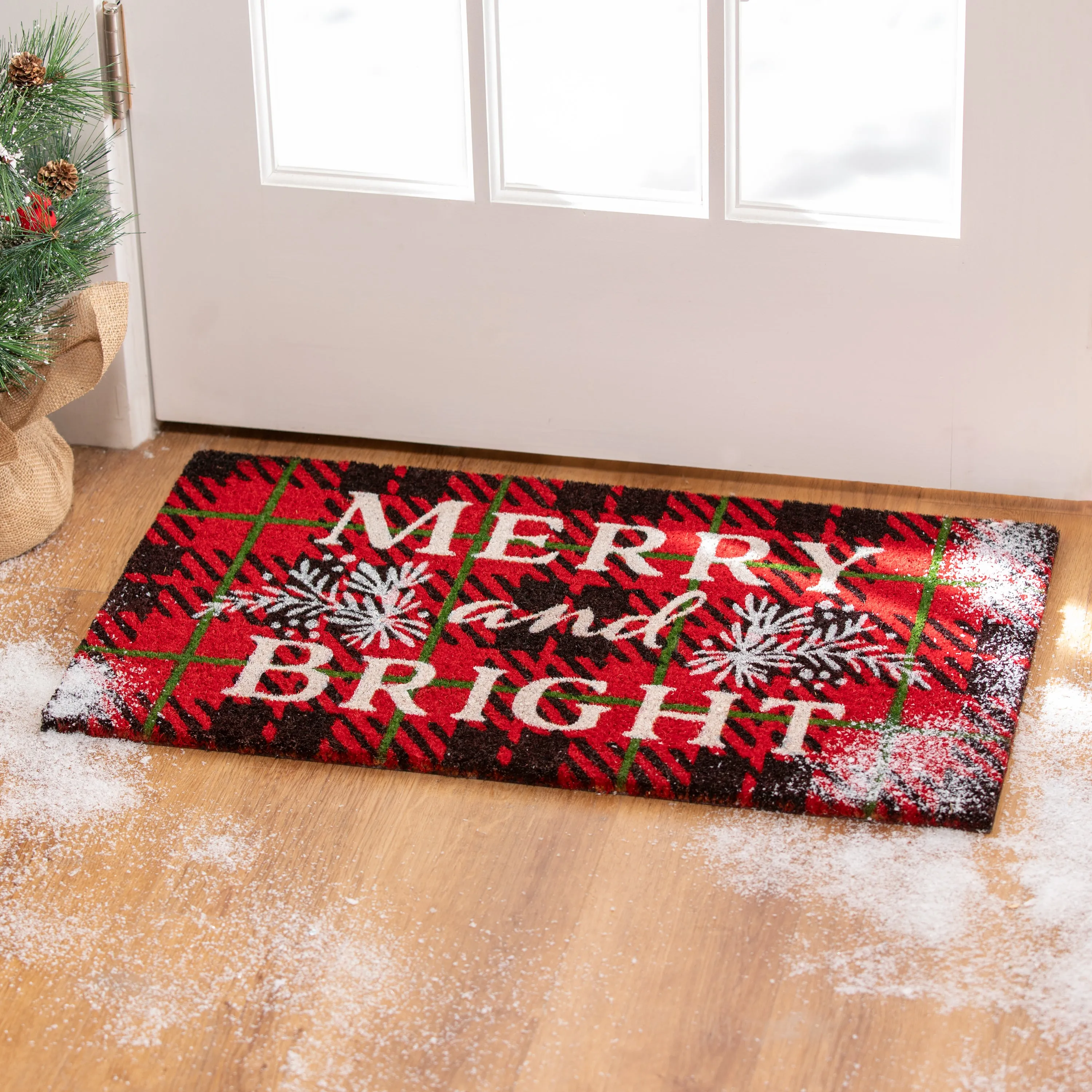 Holiday Salutation Coir Mat,2rm1407
