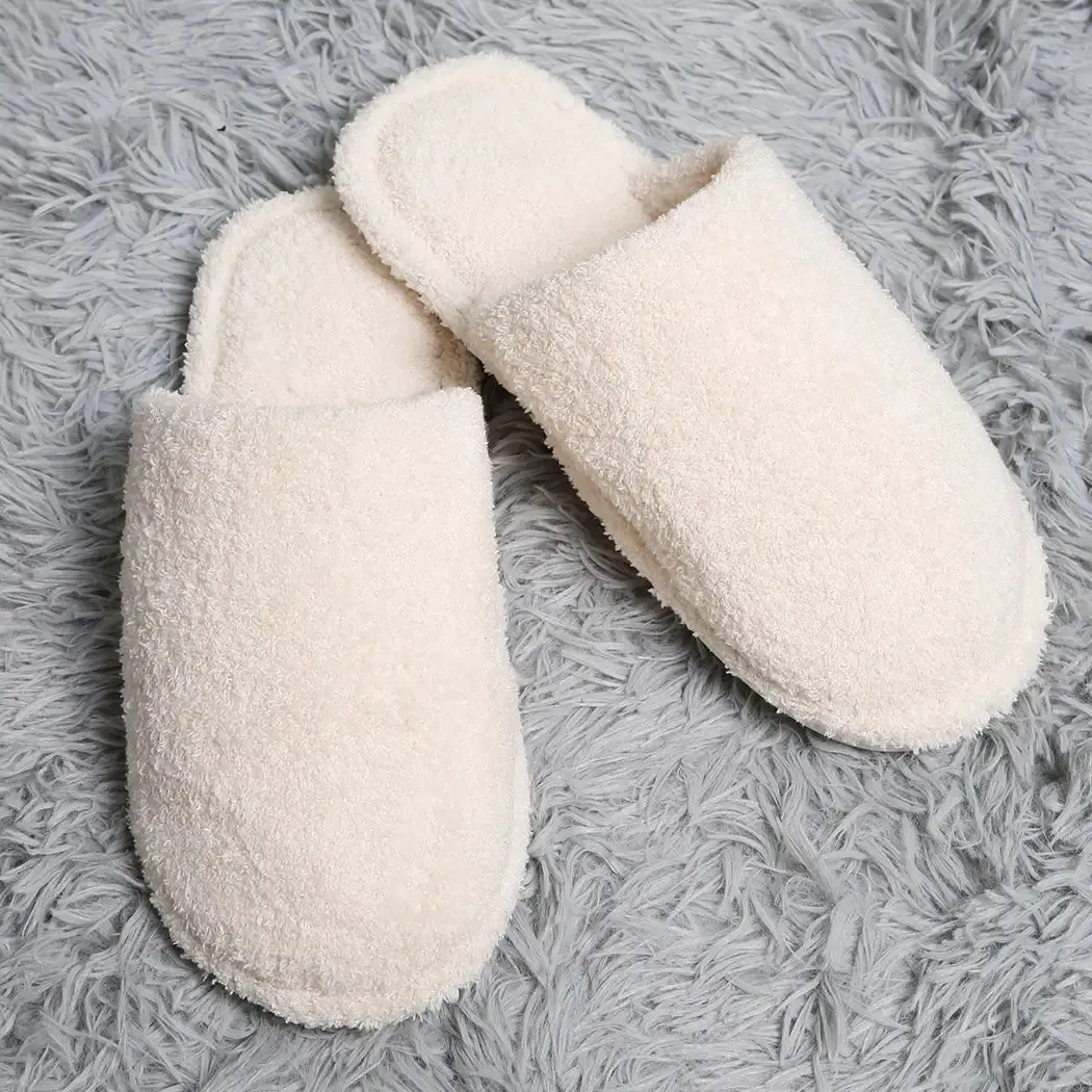 Home Sweet Home Slippers Ivory