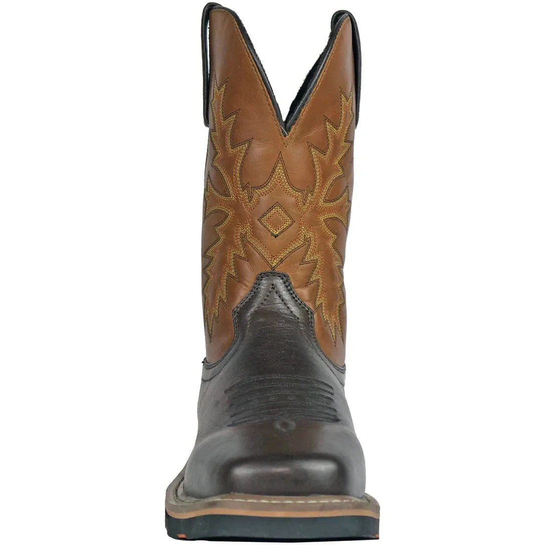 Hoss Men's Landon 11" Soft Toe Western Work Boot - Brown 92046