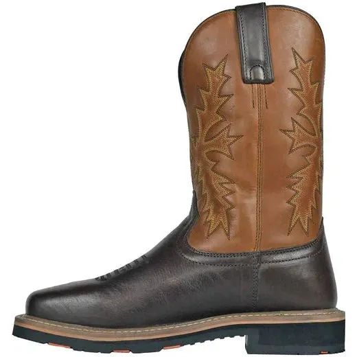 Hoss Men's Landon 11" Soft Toe Western Work Boot - Brown 92046