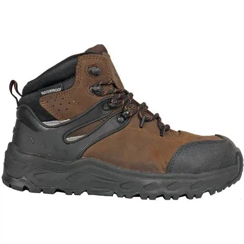 Hoss Men's Stomp Oblique Toe Waterproof Slip Resist Work Boot - Brown 60203