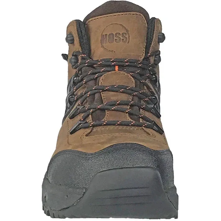 Hoss Men's Stomp Oblique Toe Waterproof Slip Resist Work Boot - Brown 60203