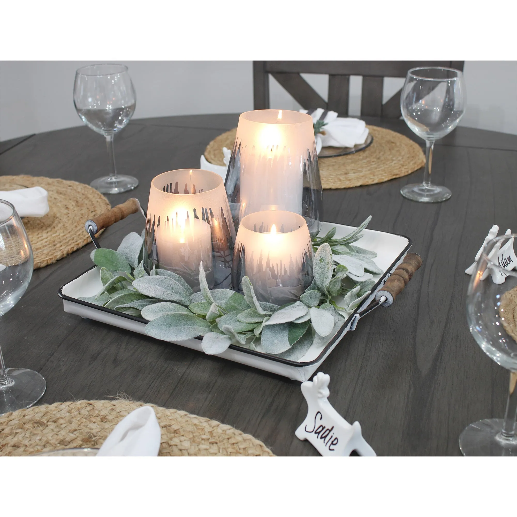 Hurricane Lamp Candle Holders (Set of 3)