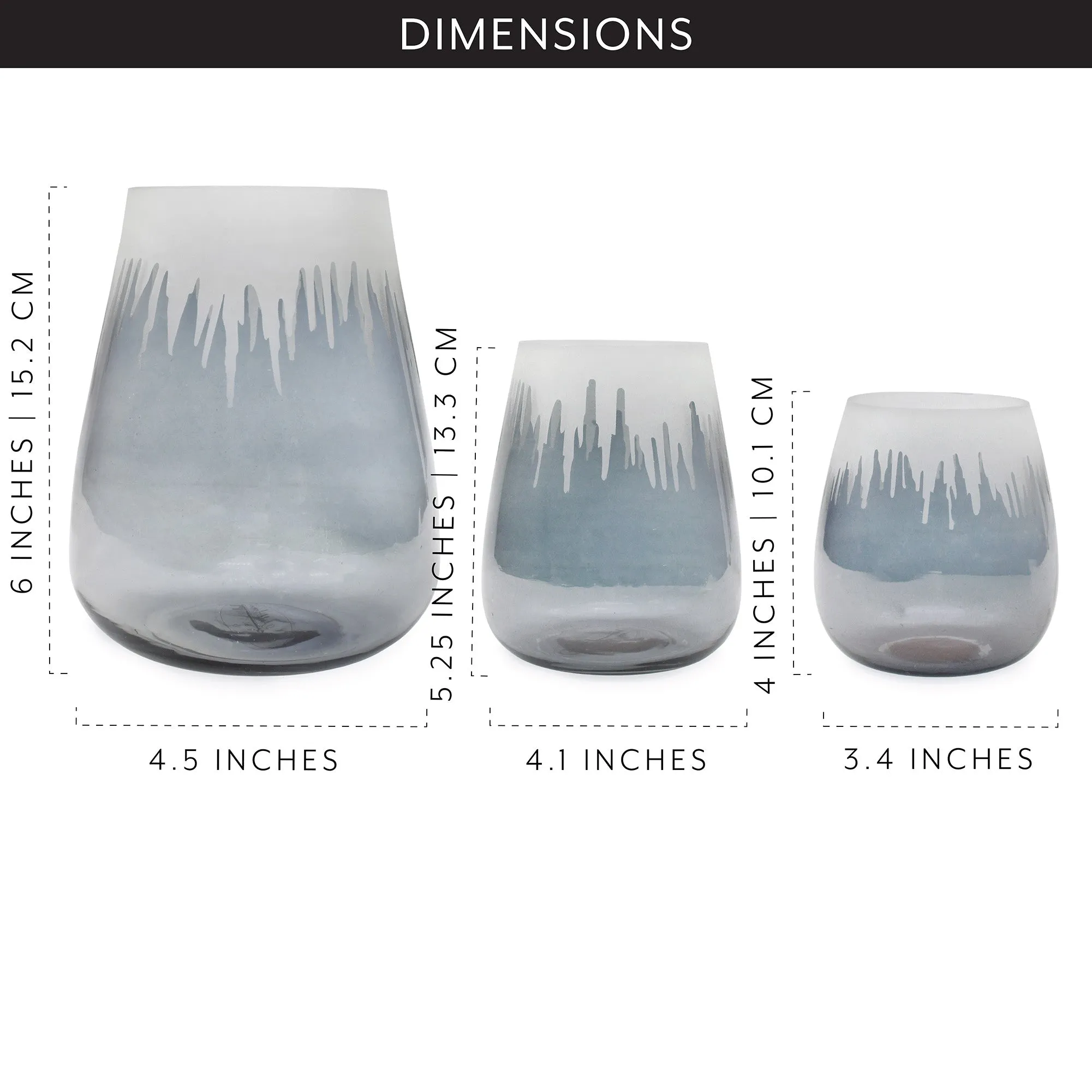 Hurricane Lamp Candle Holders (Set of 3)