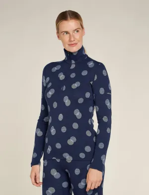 Icebreaker Womens 260 Vertex Long Sleeve Half Zip Falling Flakes
