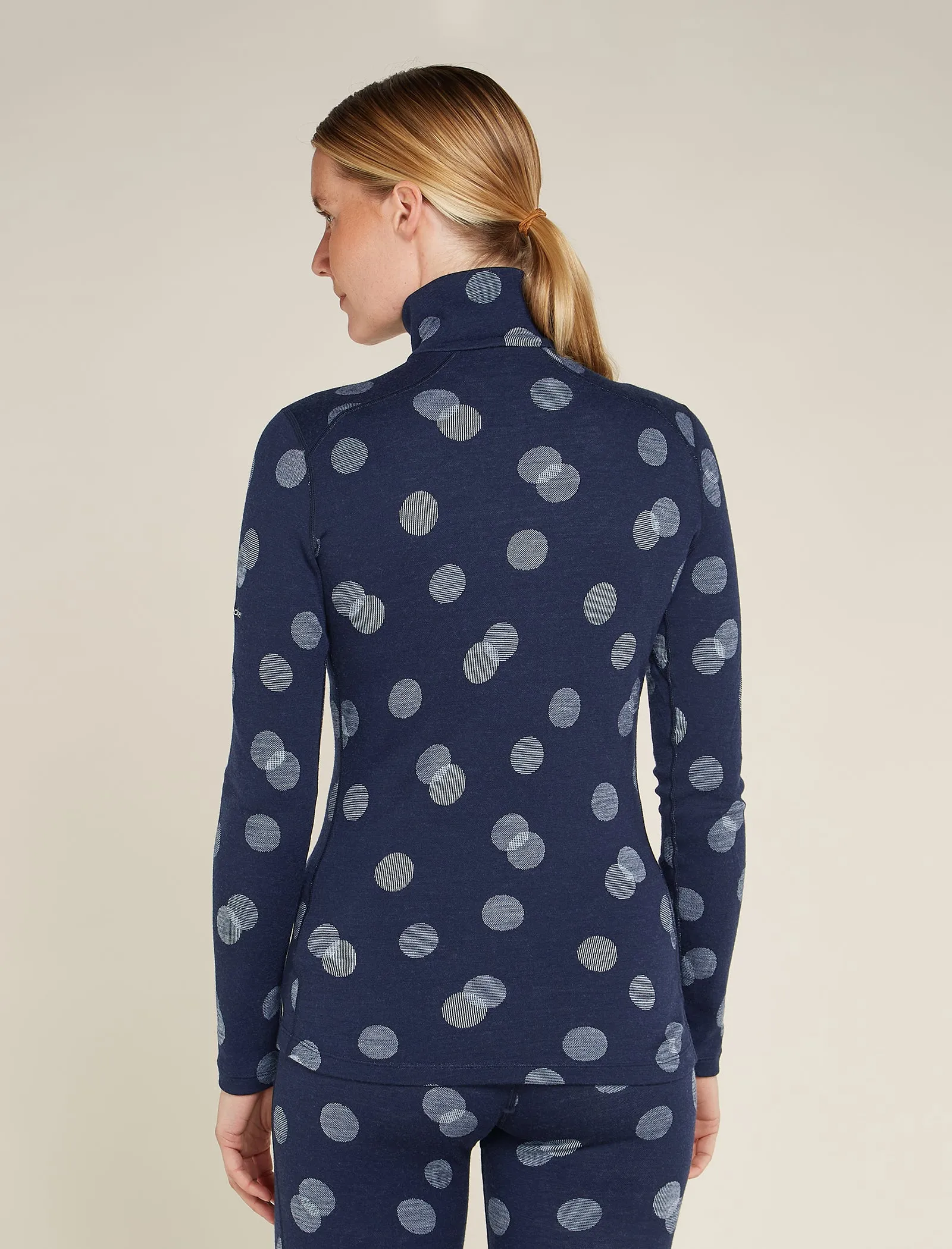 Icebreaker Womens 260 Vertex Long Sleeve Half Zip Falling Flakes