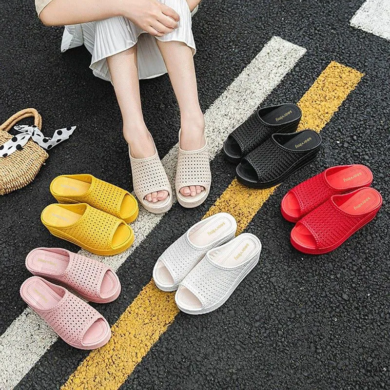 INSTOCK- Women's summer slippers with thick bottom
