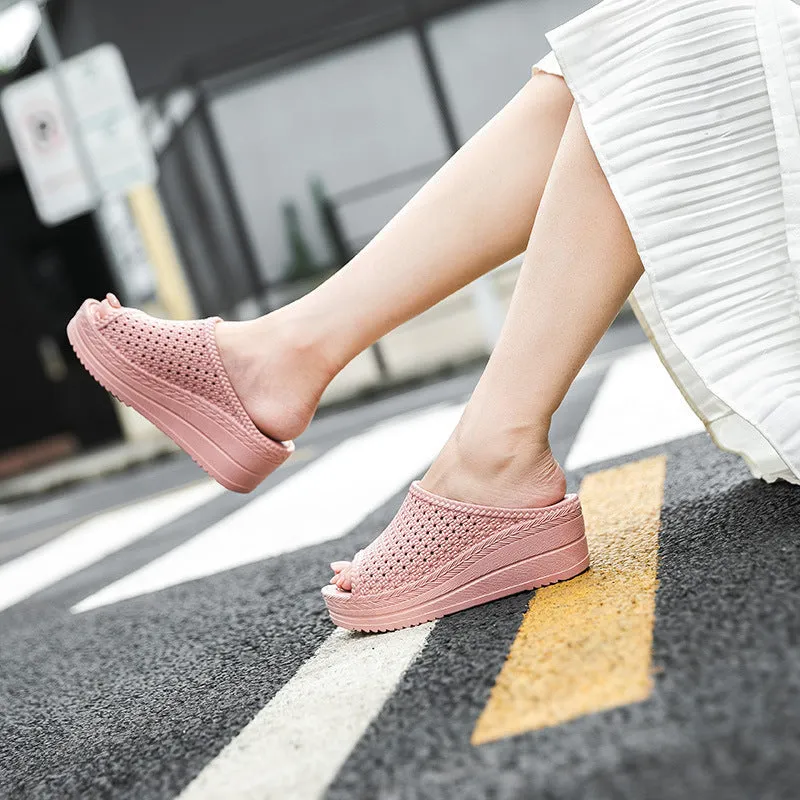 INSTOCK- Women's summer slippers with thick bottom