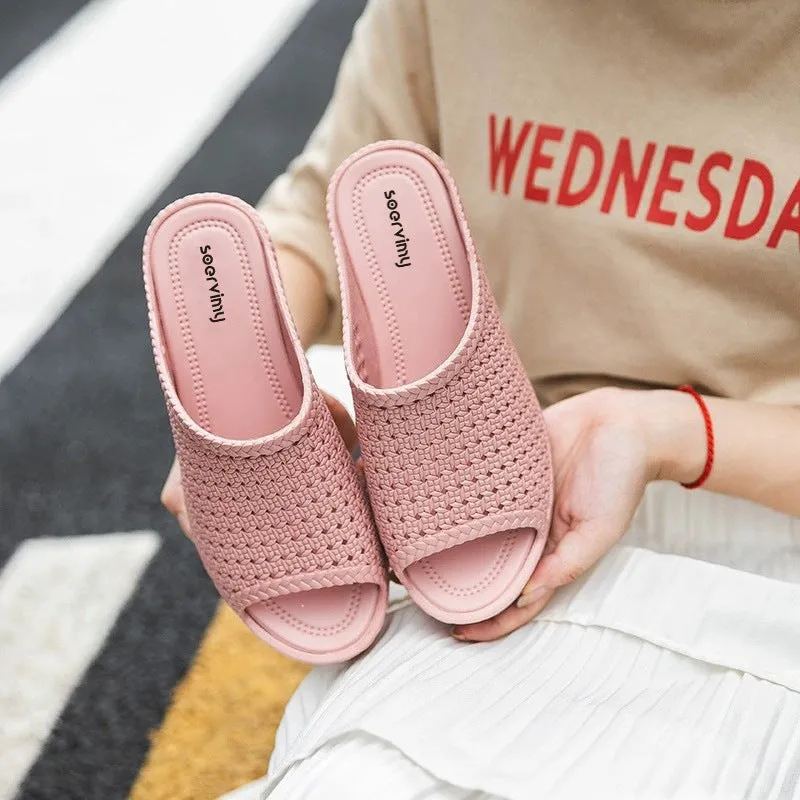 INSTOCK- Women's summer slippers with thick bottom