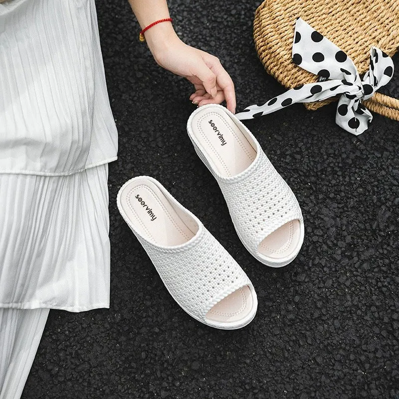 INSTOCK- Women's summer slippers with thick bottom
