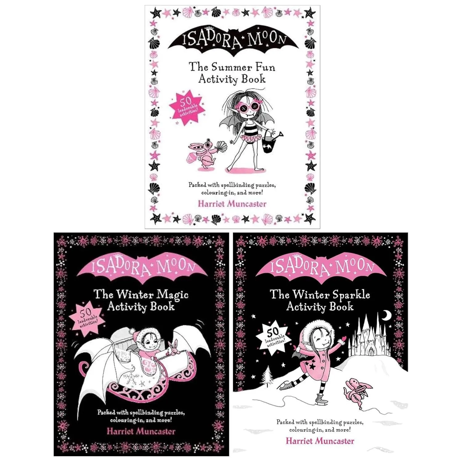 Isadora Moon The Winter Magic & Summer Fun Activity 3 Books Collection Set