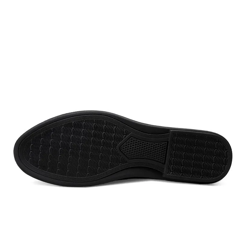 Italian Mens Shoes Casual Luxury Brand Summer  Loafers Split Leather