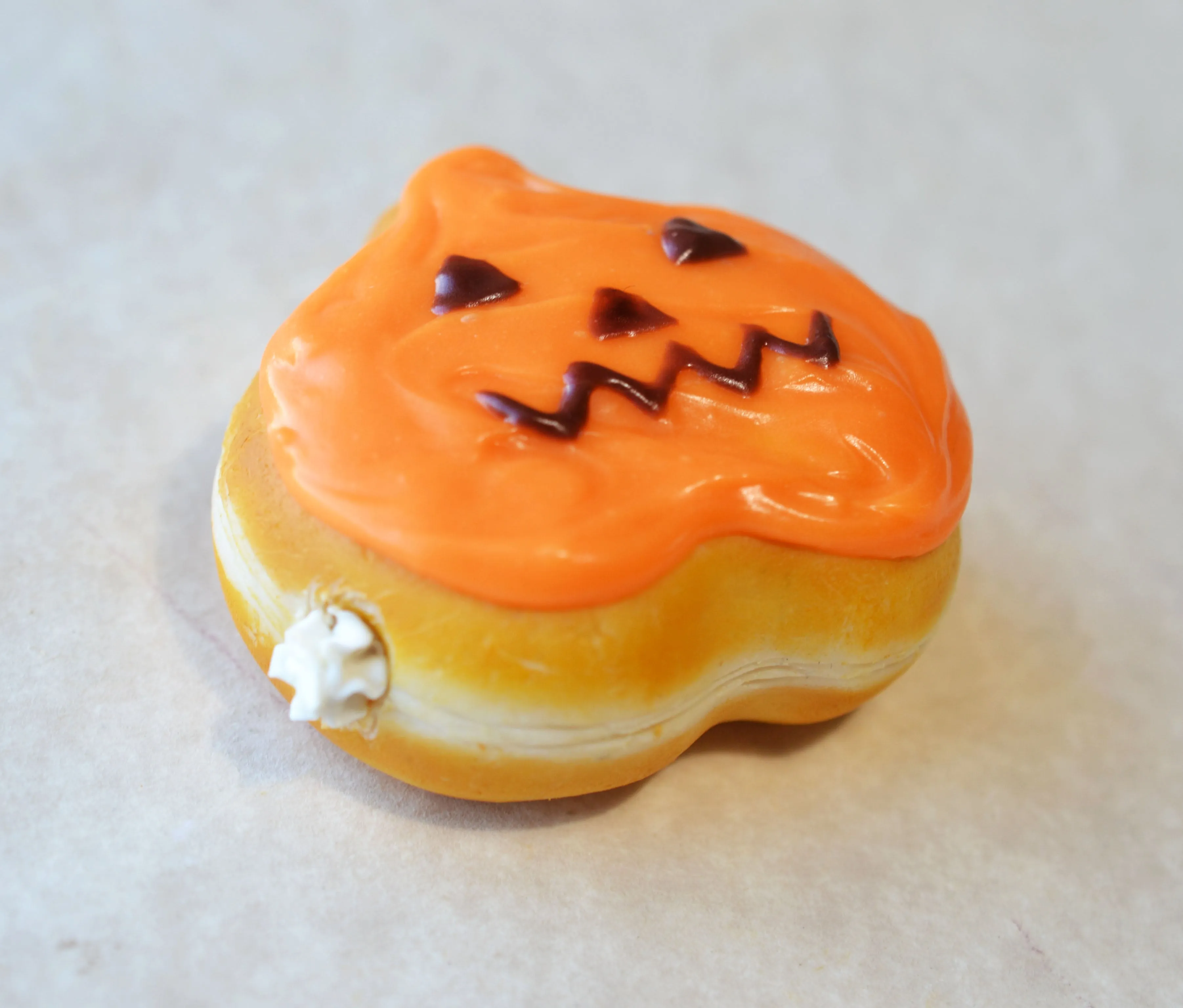 Jackolantern Pumpkin Halloween Doughnut Magnet, Polymer Clay Fridge Magnet