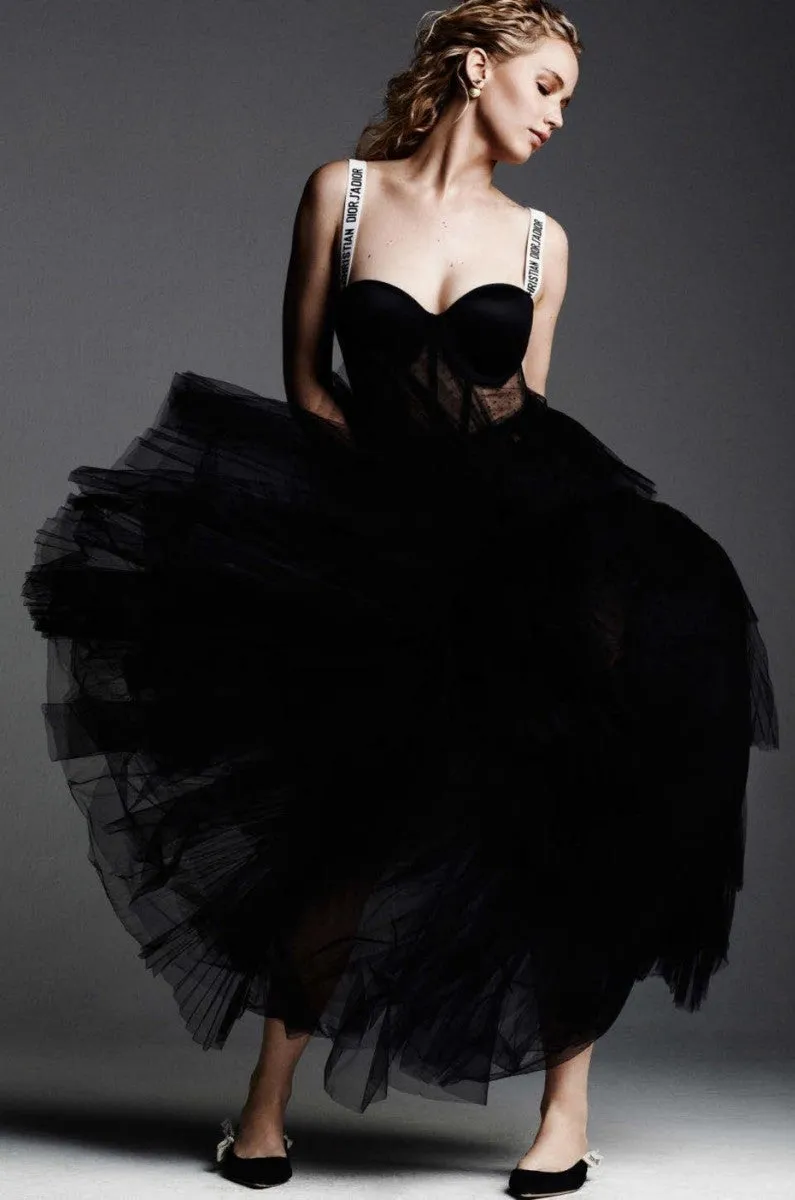 Jennifer Lawrence Black Dress Corset Prom Dress